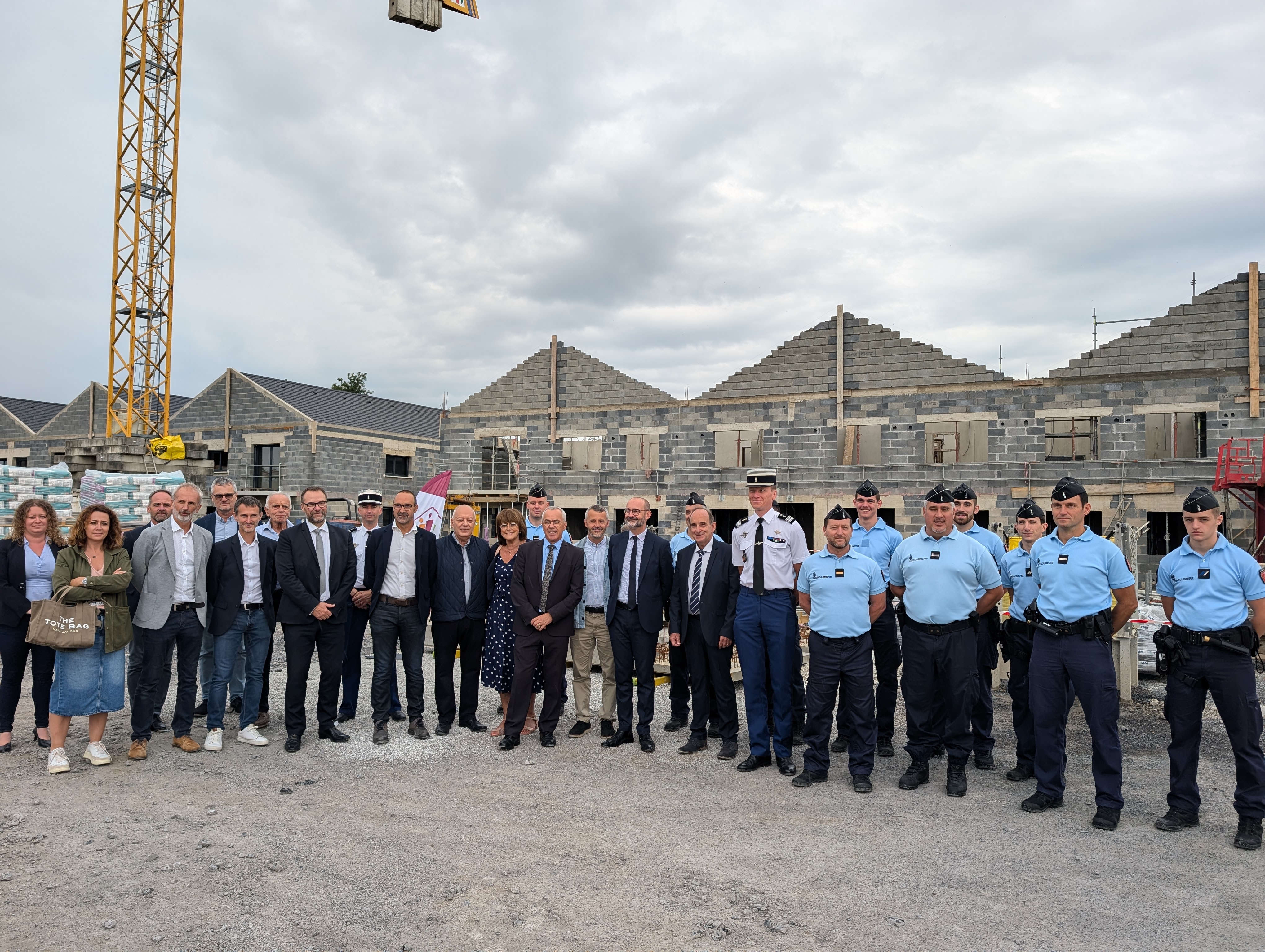 Visite de chantier de la Gendarmerie de Serres-Castet