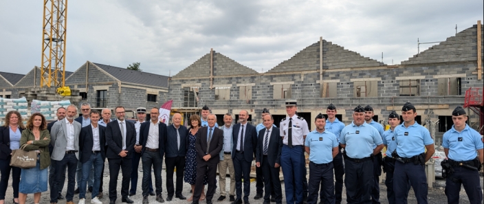 Visite de chantier de la Gendarmerie de Serres-Castet